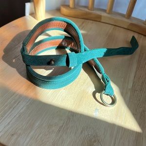 green suede belt